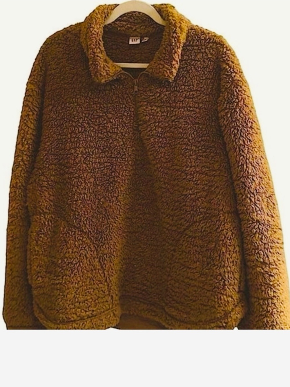 GAP 3/4 ZIP UP TEDDY PLUSH SHERPA FLEECE JACKET WOMEN’S‎ XL